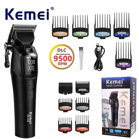 Kemei KM-1858 DLC Blade Hair Clipper 9500RPM 4600MAH Cukur Rambut KM1858 KM 1858