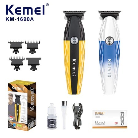 Kemei KM-1690A Hair Trimmer Kemei Alat Cukur Rambut KM1690A KM 1690A - BLUE