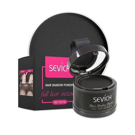 Sevich Hair Shadow Powder 4 Gram Bedak Pewarna Rambut Tipis Penutup Uban - HITAM