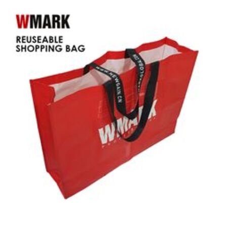 WMark Shopping Bag Red Tas Belanja Reuseable Awet Kuat Sambungan Dijahit
