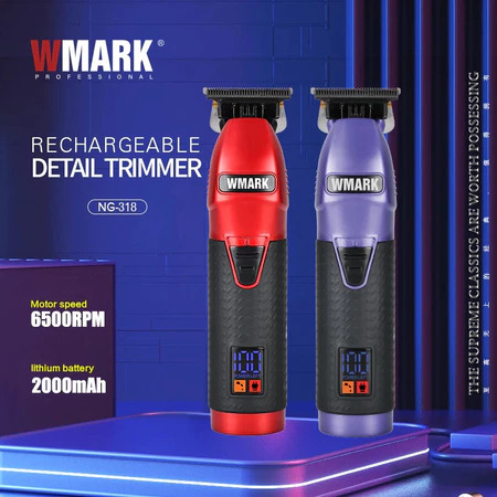 WMark NG-318 Hair Trimmer 6500RPM 2000MAH Alat Cukur Elektrik WMark NG318 NG 318 - MERAH