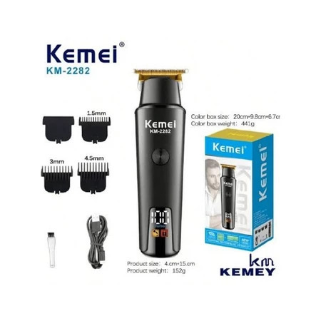 Kemei KM-2282 Hair Trimmer 6500RPM 1200mAh Alat Cukur Rambut Elektrik Clipper Professional KM2282 KM 2282
