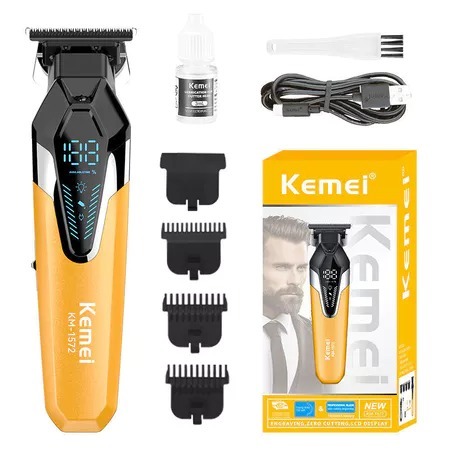 Kemei KM-1572 Hair Clipper 7500RPM 1200mAh Alat Cukur Rambut Elektrik Trimmer KM 1572 KM1572