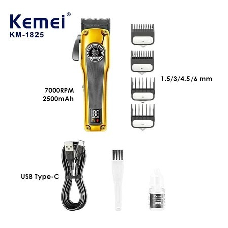 Kemei KM-1825 Hair Clipper Trimmer Alat Cukur Rambut 1825