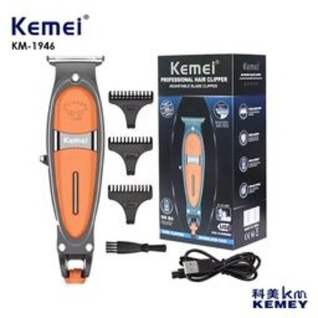 Kemei KM-1946 Hair Clipper Detailer Trimmer Alat Cukur Rambut KM1946 KM 1946 Body Metal Leather