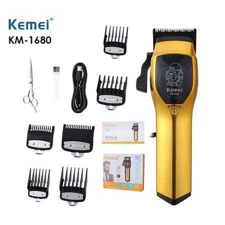 Kemei KM-1680 Hair Clipper 9000RPM 2000MAH Alat Cukur Rambut KM1680 KM 1680