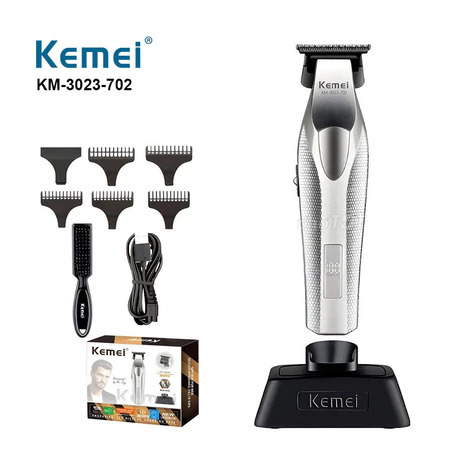 Kemei KM-3023-702 Rechargeable Trimmer Clipper 9000Rpm 2000mAh High Speed Motor Barber Hair Trimmer Clipper
